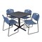 Cain Cain Square Table & Chair Set, Wood, Metal, Polypropylene Top TB4242GY44BE - alternate 1